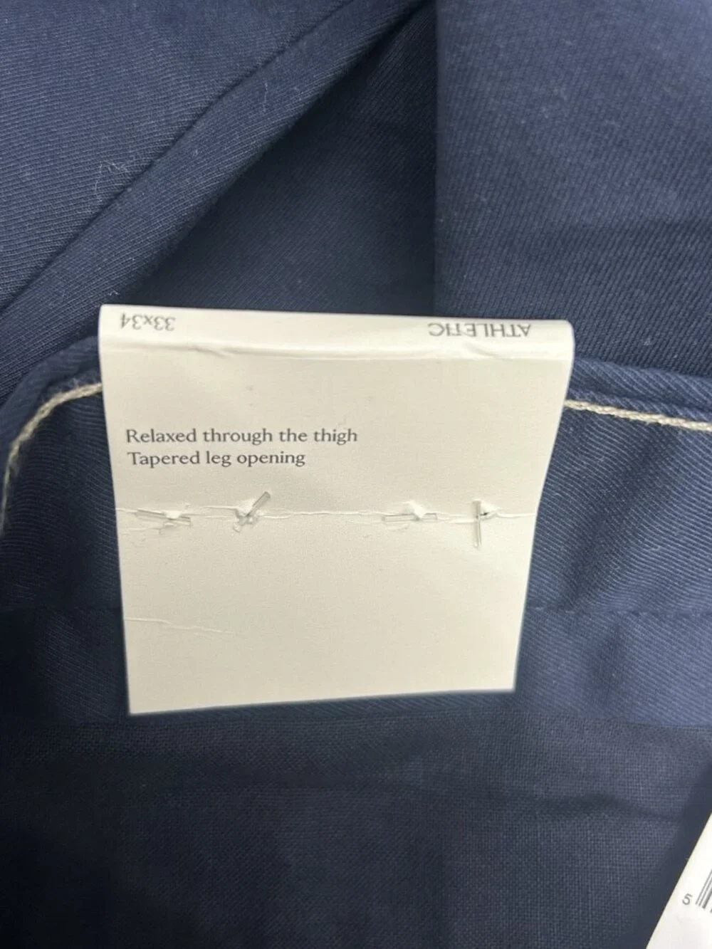 Banana Republic Lived-In Chino Athletic Fit Pants 33x34 Navy Blue (fits 34Wx33L)
